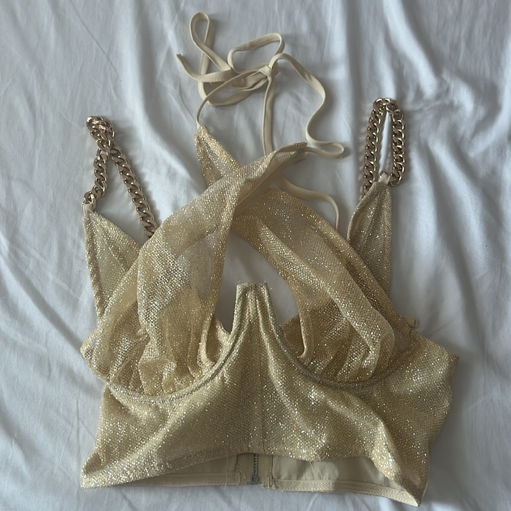 PLT Gold Glitter Top